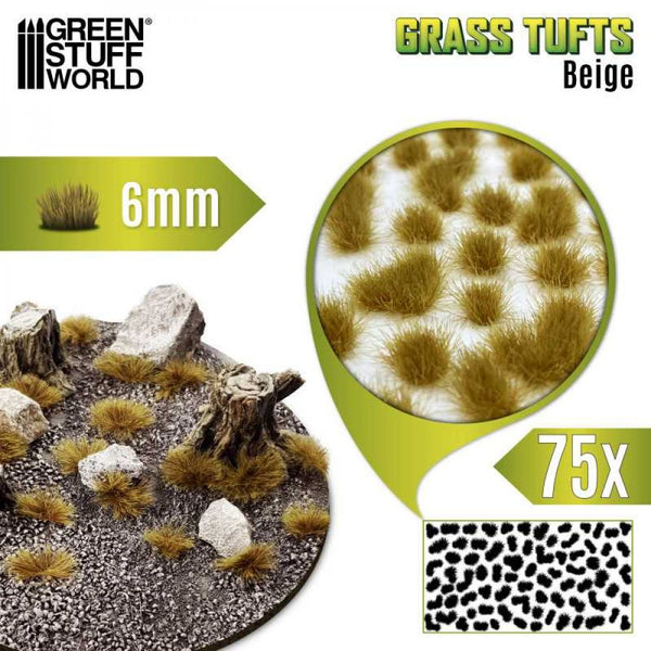 Touffes d'herbe - Tuft 6 mm - Beige