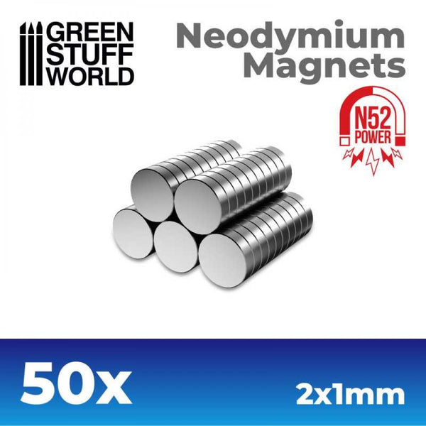 Aimants Néodymes 2x1mm - 50 units (N52)