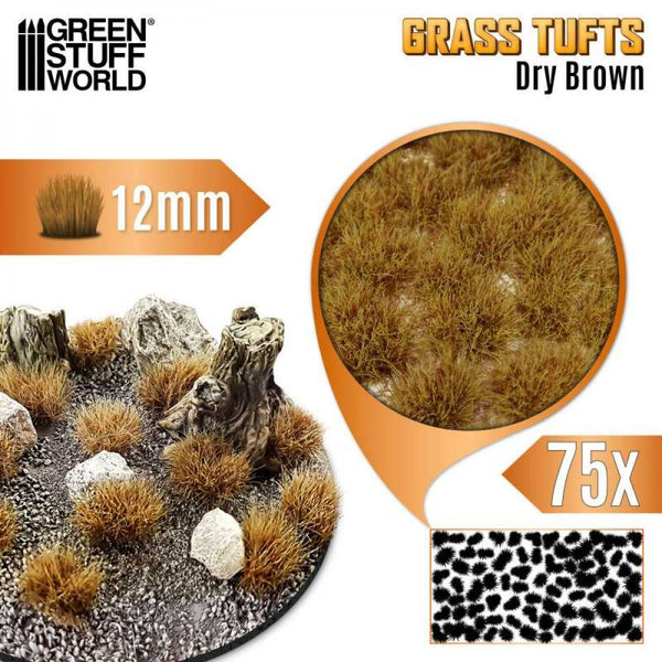 Touffes d'herbe - Tuft 12 mm - Brun Sec