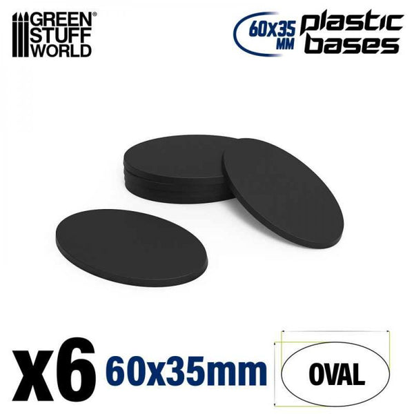 Socles Plastiques Ovale 60x35mm AOS (paquet de 6)