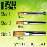 GREEN SERIES Pinceau Synthétique Plat Taille 3